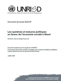 Les systèmes et mesures politiques en faveur de l’économie sociale à Séoul